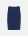 Lafayette 148 Plus-size Woolsilk Crepe Pencil Skirt In Blue