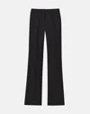 Lafayette 148 Wool-silk Crepe Saint Marks Flared Pant In Black