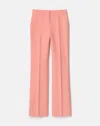 Lafayette 148 Wool-silk Crepe Saint Marks Flared Pant In Gold