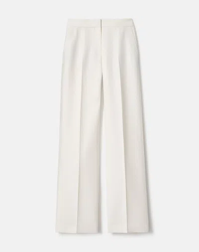 Lafayette 148 Wool-silk Crepe Sullivan Tuxedo Pant In Gray