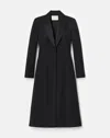 Lafayette 148 Wool Silk Crepe Tuxedo Coat In Black