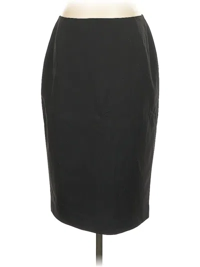 Pre-owned Lafayette 148 Wool Skirt In Black