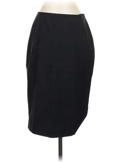 Pre-owned Lafayette 148 Wool Skirt In Black