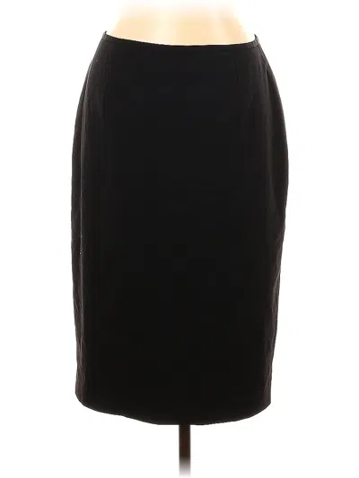 Pre-owned Lafayette 148 Wool Skirt In Black