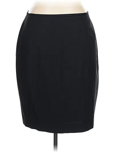 Pre-owned Lafayette 148 Wool Skirt In Black