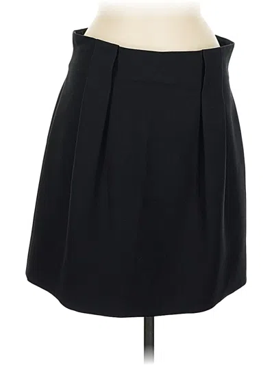 Pre-owned Lafayette 148 Wool Skirt In Black