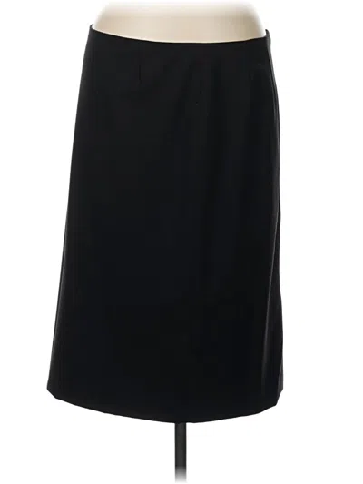 Pre-owned Lafayette 148 Wool Skirt In Black