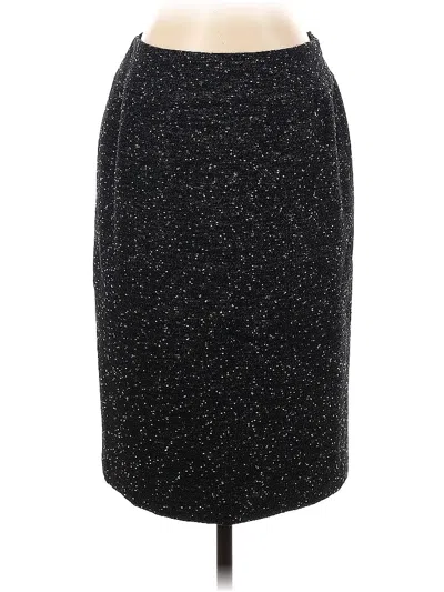 Pre-owned Lafayette 148 Wool Skirt In Black