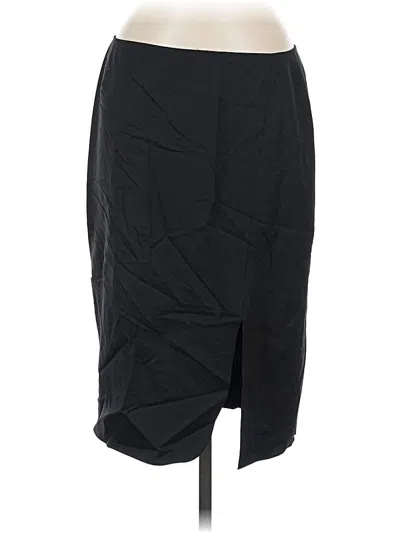 Pre-owned Lafayette 148 Wool Skirt In Black