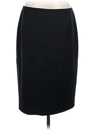 Pre-owned Lafayette 148 Wool Skirt In Black