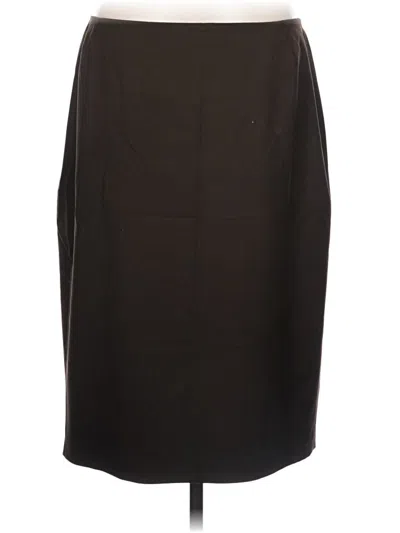 Pre-owned Lafayette 148 Wool Skirt In Black