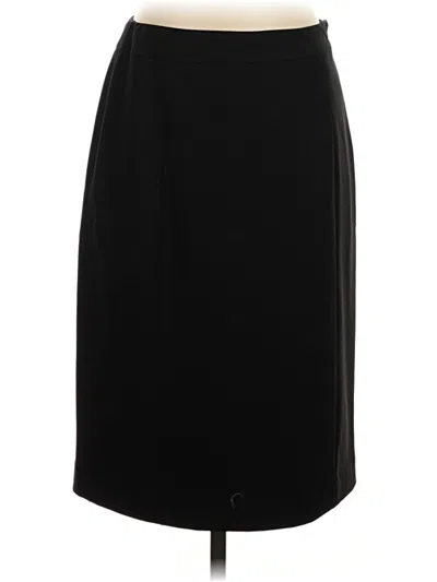 Pre-owned Lafayette 148 Wool Skirt In Black