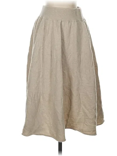 Pre-owned Lafayette 148 Wool Skirt In Brown