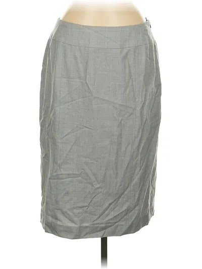 Pre-owned Lafayette 148 Wool Skirt In Gray