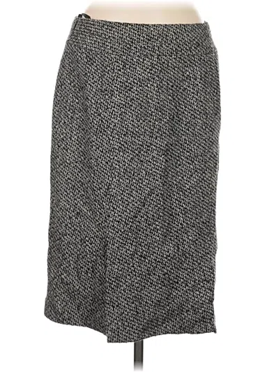 Pre-owned Lafayette 148 Wool Skirt In Gray