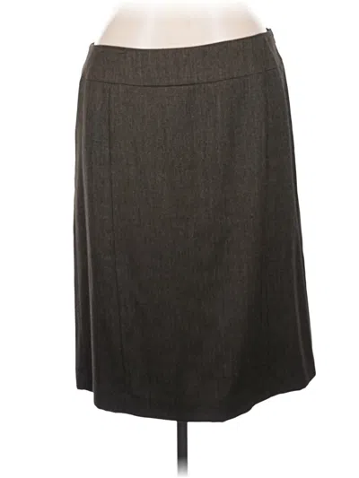 Pre-owned Lafayette 148 Wool Skirt In Gray
