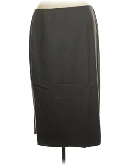Pre-owned Lafayette 148 Wool Skirt In Gray