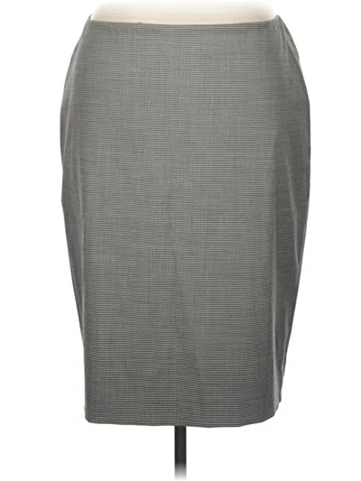Pre-owned Lafayette 148 Wool Skirt In Gray