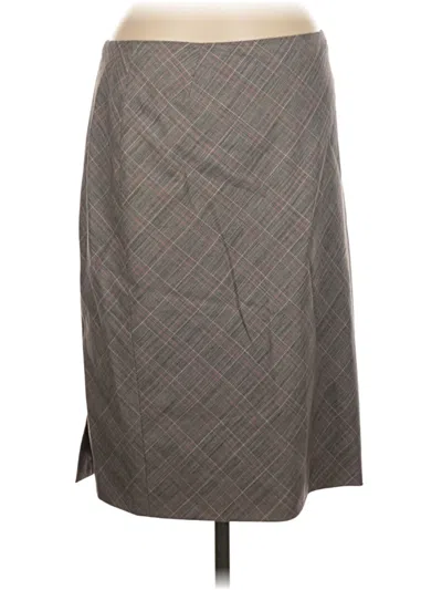 Pre-owned Lafayette 148 Wool Skirt In Gray