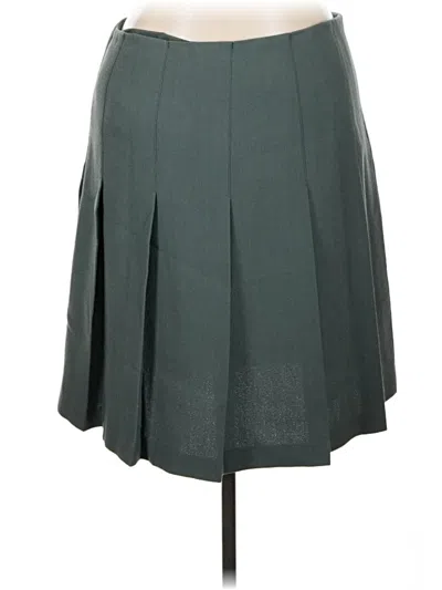 Pre-owned Lafayette 148 Wool Skirt In Green