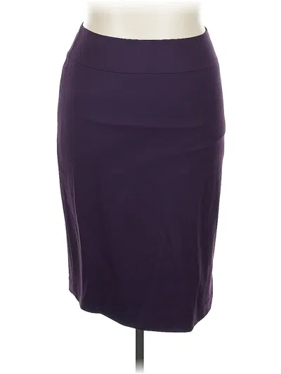 Pre-owned Lafayette 148 Wool Skirt In Purple
