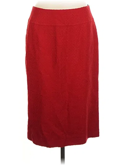 Pre-owned Lafayette 148 Wool Skirt In Red