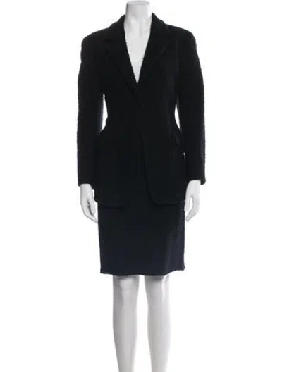 Pre-owned Lafayette 148 Wool Skirt Set In Black