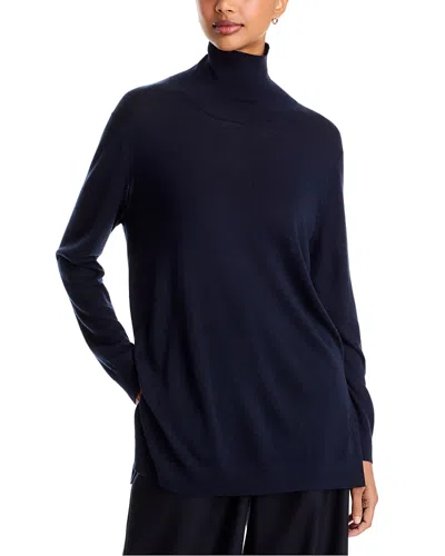Lafayette 148 Wool Stand Collar Sweater In Blue