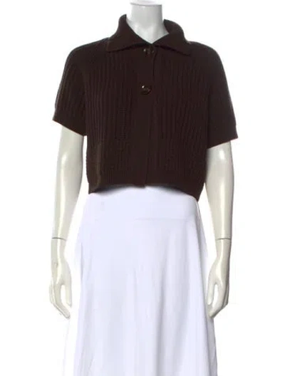 Pre-owned Lafayette 148 Wool Sweater In Brown