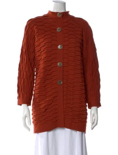 Pre-owned Lafayette 148 Wool Sweater In Orange