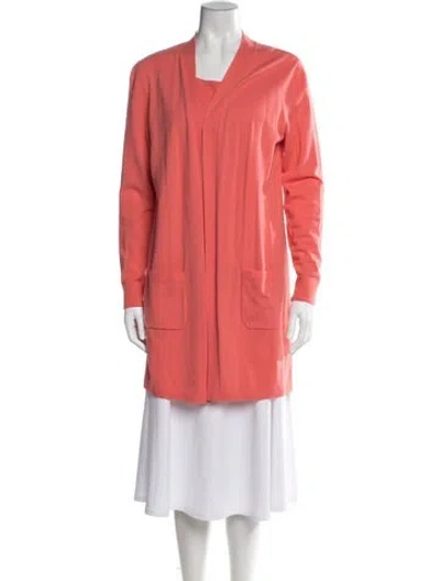 Pre-owned Lafayette 148 Wool Sweater In Orange