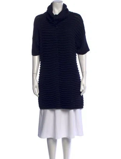 Pre-owned Lafayette 148 Wool Turtleneck Sweater In Black
