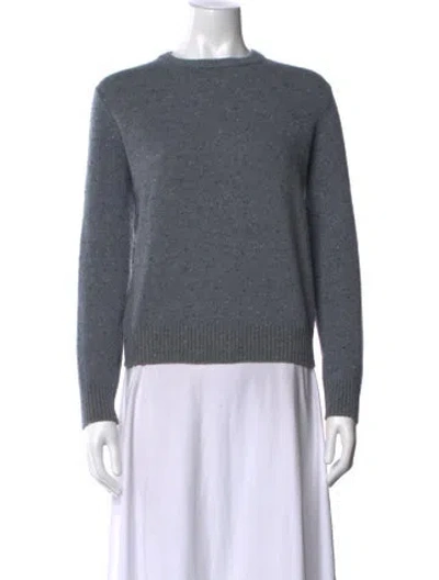 Pre-owned Lafayette 148 Wool Tweed Pattern Sweater In Grey