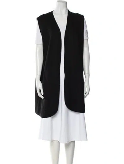 Pre-owned Lafayette 148 Wool Vest In Black