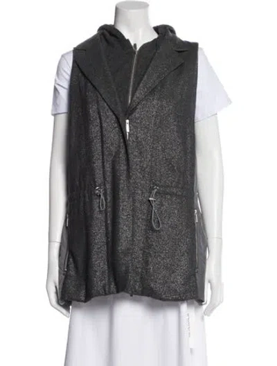 Pre-owned Lafayette 148 Wool Vest In Gray