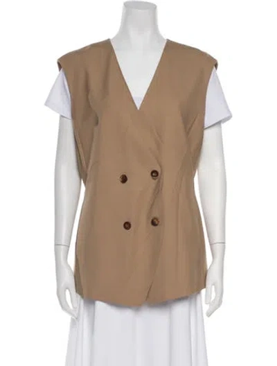 Pre-owned Lafayette 148 Wool Vest W/ Tags In Neutrals