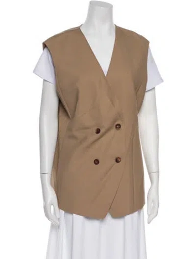 Pre-owned Lafayette 148 Wool Vest W/ Tags In Neutrals