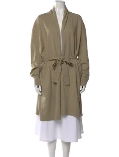 Pre-owned Lafayette 148 Wool V-neck Sweater W/ Tags In Neutral