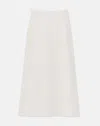 Lafayette 148 Woolcashmere Double Face Highwaisted Skirt In Pearl