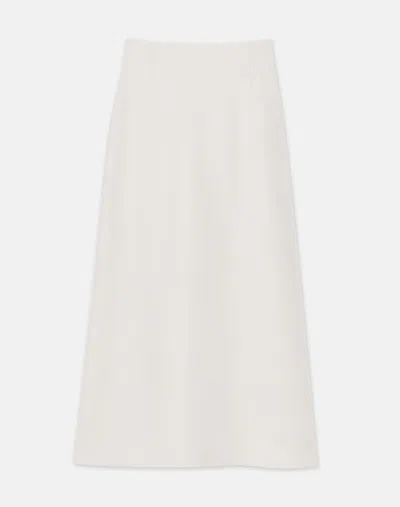 Lafayette 148 Woolcashmere Double Face Highwaisted Skirt In Pearl