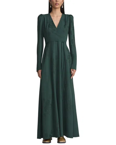 Lafayette 148 Wrap Front Dress In Green