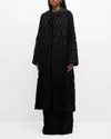 Lafayette 148 Wrap-front Textured Jacquard Jacket In Black