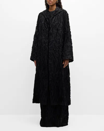 Lafayette 148 Wrap-front Textured Jacquard Jacket In Black