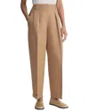 Lafayette 148 Wyatt Barrel Leg Silk & Linen-blend Pant In Brown