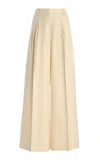 Lafayette 148 Wyatt Boucle Wide Leg Pants In White