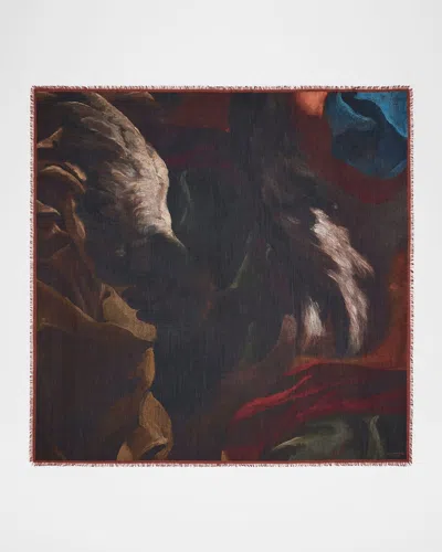 LAFAYETTE 148 X SAVE VENICE SQUARE CASHMERE-SILK SCARF