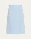 Lafayette 148 X The Morning Show A-line Crepe Weave Midi Skirt In Purple