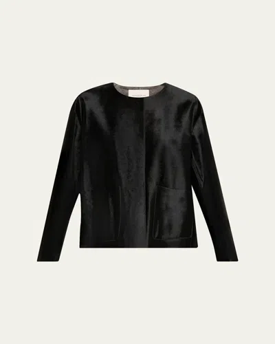 Lafayette 148 X The Morning Show Calf Hair Jacket In Black