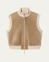 Lafayette 148 X The Morning Show Shearling & Camel Hair Vest In Brown