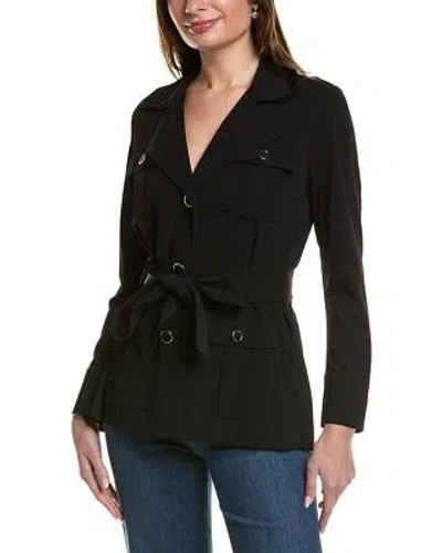 Pre-owned Lafayette 148 York Four-pocket Topper Women's In Black